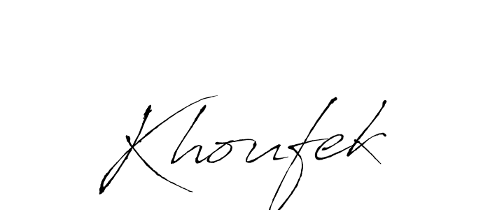 Khoufek stylish signature style. Best Handwritten Sign (Antro_Vectra) for my name. Handwritten Signature Collection Ideas for my name Khoufek. Khoufek signature style 6 images and pictures png