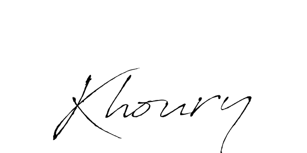 How to make Khoury name signature. Use Antro_Vectra style for creating short signs online. This is the latest handwritten sign. Khoury signature style 6 images and pictures png