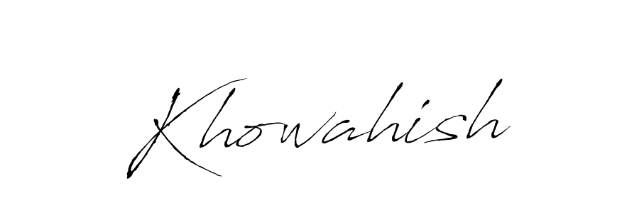 Use a signature maker to create a handwritten signature online. With this signature software, you can design (Antro_Vectra) your own signature for name Khowahish. Khowahish signature style 6 images and pictures png