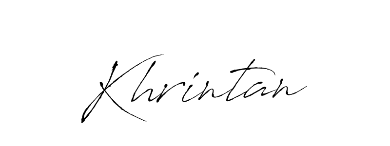 Antro_Vectra is a professional signature style that is perfect for those who want to add a touch of class to their signature. It is also a great choice for those who want to make their signature more unique. Get Khrintan name to fancy signature for free. Khrintan signature style 6 images and pictures png
