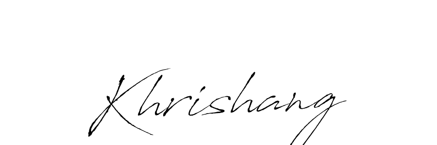 Similarly Antro_Vectra is the best handwritten signature design. Signature creator online .You can use it as an online autograph creator for name Khrishang. Khrishang signature style 6 images and pictures png