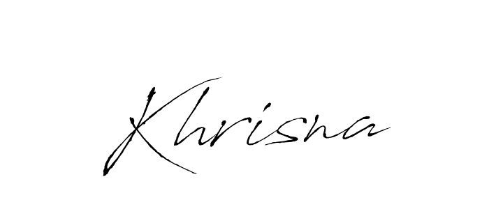 Khrisna stylish signature style. Best Handwritten Sign (Antro_Vectra) for my name. Handwritten Signature Collection Ideas for my name Khrisna. Khrisna signature style 6 images and pictures png