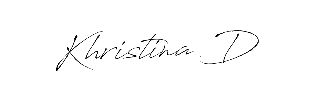 if you are searching for the best signature style for your name Khristina D. so please give up your signature search. here we have designed multiple signature styles  using Antro_Vectra. Khristina D signature style 6 images and pictures png