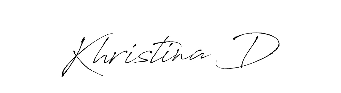 if you are searching for the best signature style for your name Khristina D. so please give up your signature search. here we have designed multiple signature styles  using Antro_Vectra. Khristina D signature style 6 images and pictures png