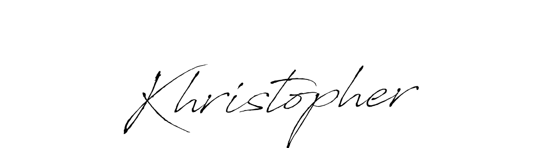 Make a beautiful signature design for name Khristopher. With this signature (Antro_Vectra) style, you can create a handwritten signature for free. Khristopher signature style 6 images and pictures png