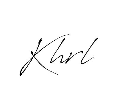 How to make Khrl name signature. Use Antro_Vectra style for creating short signs online. This is the latest handwritten sign. Khrl signature style 6 images and pictures png