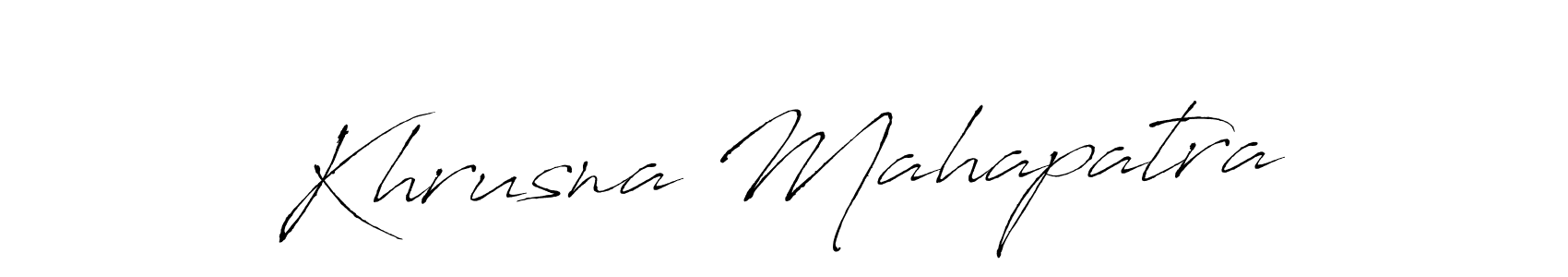 Khrusna Mahapatra stylish signature style. Best Handwritten Sign (Antro_Vectra) for my name. Handwritten Signature Collection Ideas for my name Khrusna Mahapatra. Khrusna Mahapatra signature style 6 images and pictures png