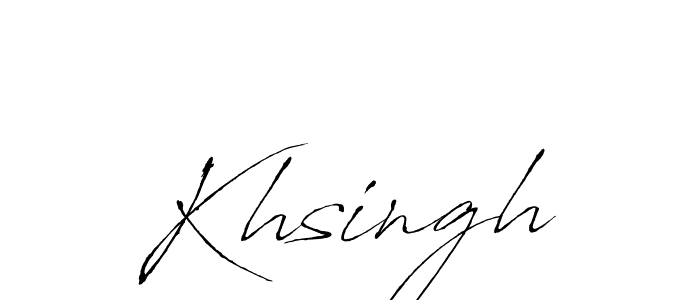 Khsingh stylish signature style. Best Handwritten Sign (Antro_Vectra) for my name. Handwritten Signature Collection Ideas for my name Khsingh. Khsingh signature style 6 images and pictures png