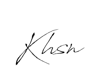 The best way (Antro_Vectra) to make a short signature is to pick only two or three words in your name. The name Khsn include a total of six letters. For converting this name. Khsn signature style 6 images and pictures png