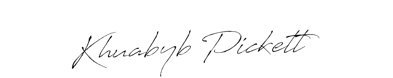 Design your own signature with our free online signature maker. With this signature software, you can create a handwritten (Antro_Vectra) signature for name Khuabyb Pickett. Khuabyb Pickett signature style 6 images and pictures png