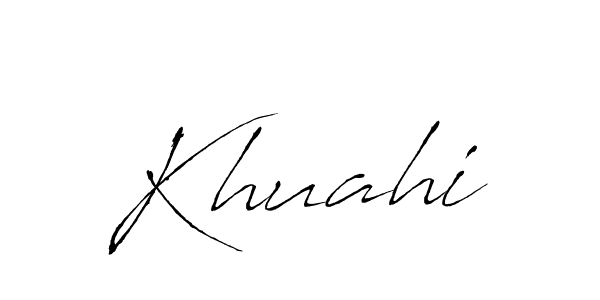 Make a beautiful signature design for name Khuahi. With this signature (Antro_Vectra) style, you can create a handwritten signature for free. Khuahi signature style 6 images and pictures png