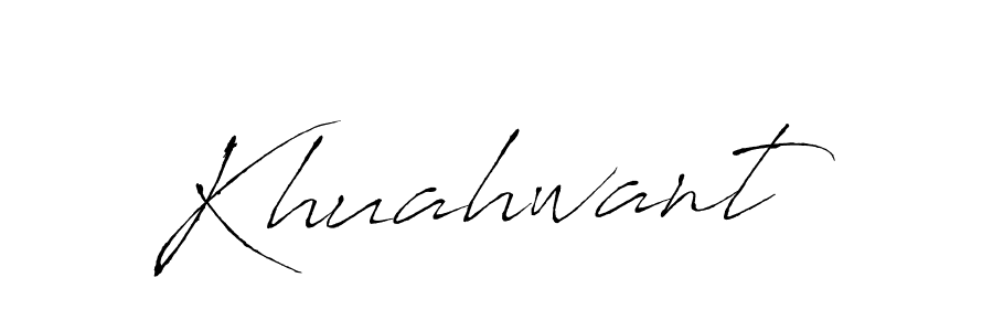 How to make Khuahwant name signature. Use Antro_Vectra style for creating short signs online. This is the latest handwritten sign. Khuahwant signature style 6 images and pictures png