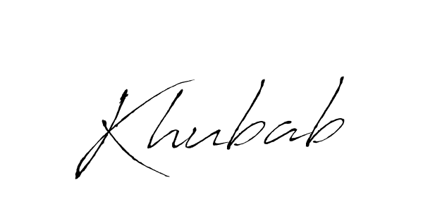 Khubab stylish signature style. Best Handwritten Sign (Antro_Vectra) for my name. Handwritten Signature Collection Ideas for my name Khubab. Khubab signature style 6 images and pictures png