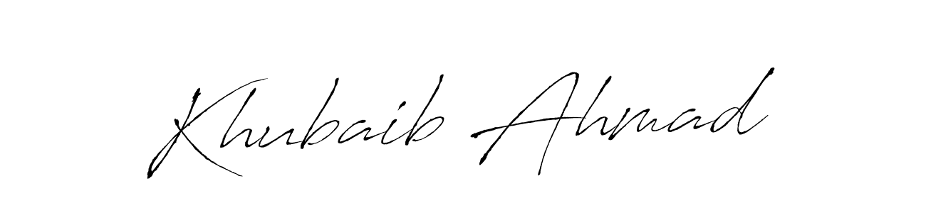 Also You can easily find your signature by using the search form. We will create Khubaib Ahmad name handwritten signature images for you free of cost using Antro_Vectra sign style. Khubaib Ahmad signature style 6 images and pictures png