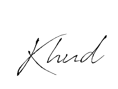 Khud stylish signature style. Best Handwritten Sign (Antro_Vectra) for my name. Handwritten Signature Collection Ideas for my name Khud. Khud signature style 6 images and pictures png