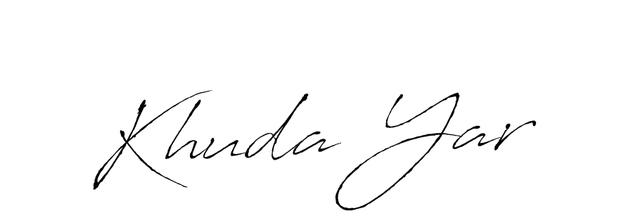 How to make Khuda Yar name signature. Use Antro_Vectra style for creating short signs online. This is the latest handwritten sign. Khuda Yar signature style 6 images and pictures png
