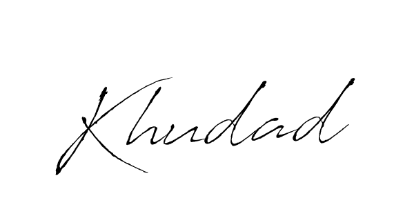 Design your own signature with our free online signature maker. With this signature software, you can create a handwritten (Antro_Vectra) signature for name Khudad. Khudad signature style 6 images and pictures png