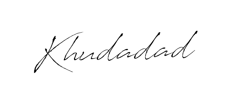 Design your own signature with our free online signature maker. With this signature software, you can create a handwritten (Antro_Vectra) signature for name Khudadad. Khudadad signature style 6 images and pictures png
