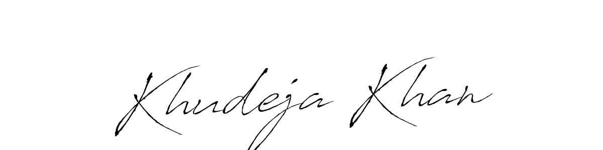 Design your own signature with our free online signature maker. With this signature software, you can create a handwritten (Antro_Vectra) signature for name Khudeja Khan. Khudeja Khan signature style 6 images and pictures png