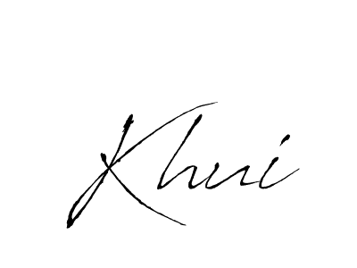 Design your own signature with our free online signature maker. With this signature software, you can create a handwritten (Antro_Vectra) signature for name Khui. Khui signature style 6 images and pictures png