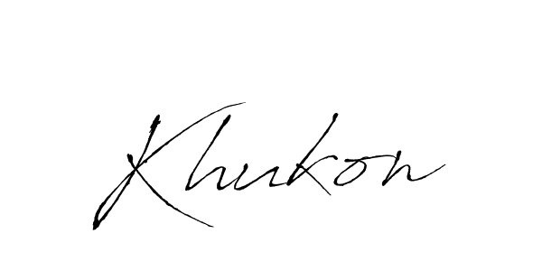 Use a signature maker to create a handwritten signature online. With this signature software, you can design (Antro_Vectra) your own signature for name Khukon. Khukon signature style 6 images and pictures png