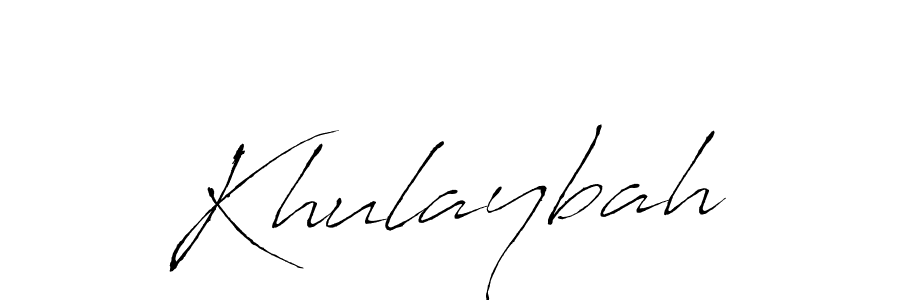 The best way (Antro_Vectra) to make a short signature is to pick only two or three words in your name. The name Khulaybah include a total of six letters. For converting this name. Khulaybah signature style 6 images and pictures png