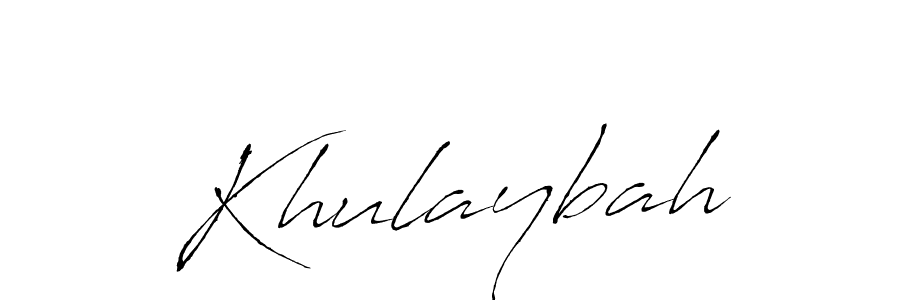 The best way (Antro_Vectra) to make a short signature is to pick only two or three words in your name. The name Khulaybah include a total of six letters. For converting this name. Khulaybah signature style 6 images and pictures png