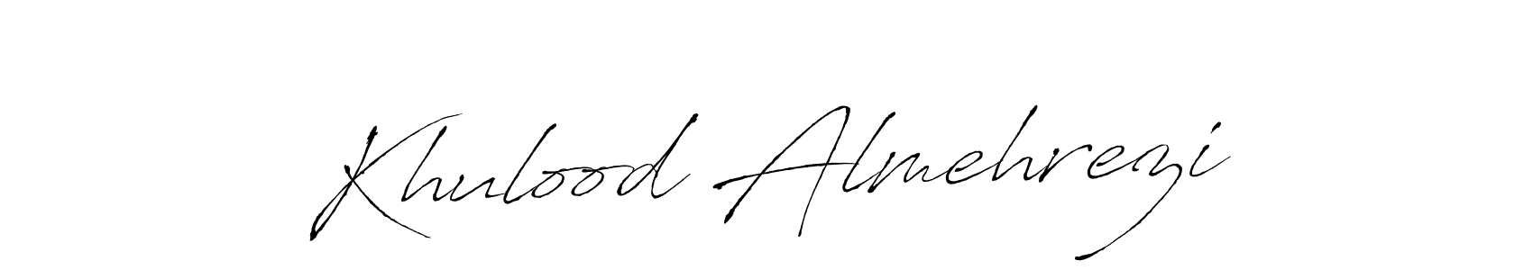 Also You can easily find your signature by using the search form. We will create Khulood Almehrezi name handwritten signature images for you free of cost using Antro_Vectra sign style. Khulood Almehrezi signature style 6 images and pictures png