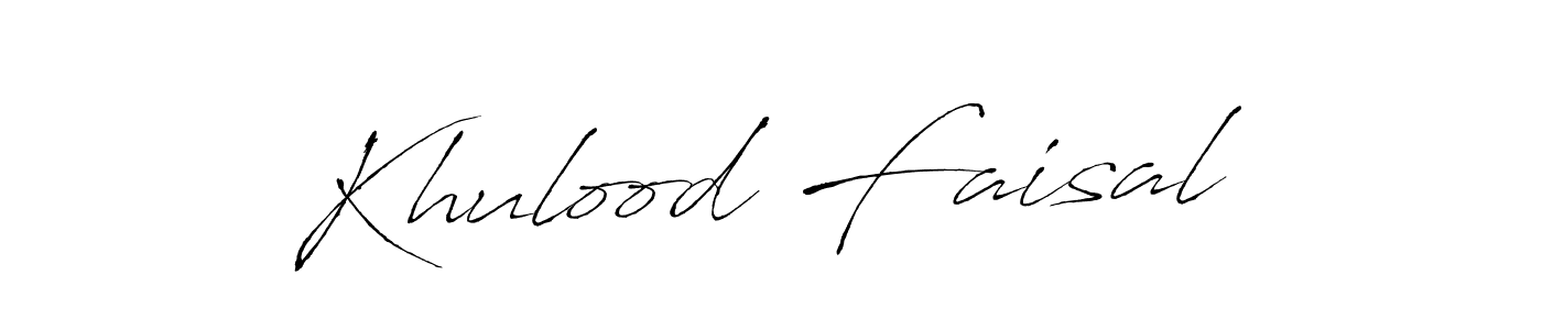 Make a beautiful signature design for name Khulood Faisal. With this signature (Antro_Vectra) style, you can create a handwritten signature for free. Khulood Faisal signature style 6 images and pictures png