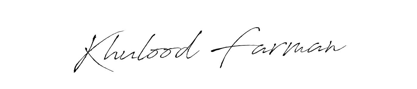 Use a signature maker to create a handwritten signature online. With this signature software, you can design (Antro_Vectra) your own signature for name Khulood Farman. Khulood Farman signature style 6 images and pictures png