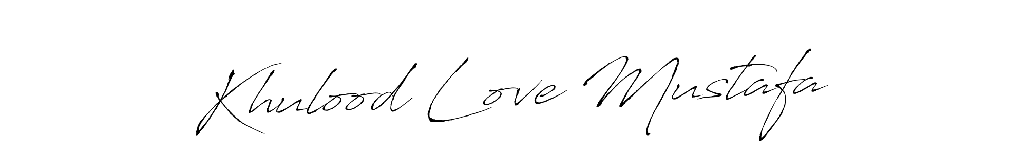 Khulood Love Mustafa stylish signature style. Best Handwritten Sign (Antro_Vectra) for my name. Handwritten Signature Collection Ideas for my name Khulood Love Mustafa. Khulood Love Mustafa signature style 6 images and pictures png