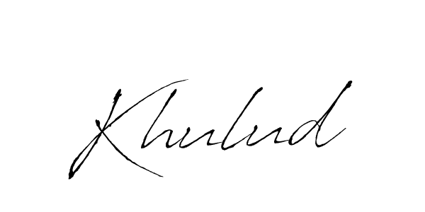 Antro_Vectra is a professional signature style that is perfect for those who want to add a touch of class to their signature. It is also a great choice for those who want to make their signature more unique. Get Khulud name to fancy signature for free. Khulud signature style 6 images and pictures png