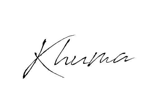 Antro_Vectra is a professional signature style that is perfect for those who want to add a touch of class to their signature. It is also a great choice for those who want to make their signature more unique. Get Khuma name to fancy signature for free. Khuma signature style 6 images and pictures png