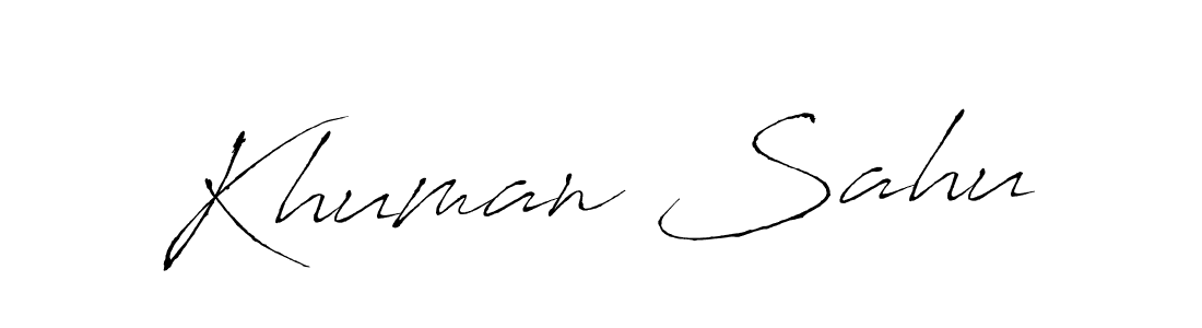 Also You can easily find your signature by using the search form. We will create Khuman Sahu name handwritten signature images for you free of cost using Antro_Vectra sign style. Khuman Sahu signature style 6 images and pictures png