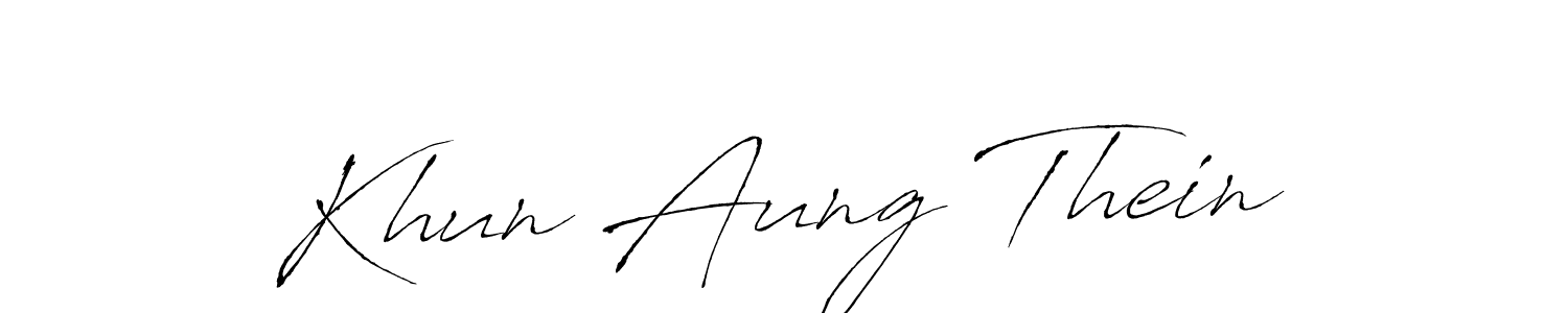 Design your own signature with our free online signature maker. With this signature software, you can create a handwritten (Antro_Vectra) signature for name Khun Aung Thein. Khun Aung Thein signature style 6 images and pictures png