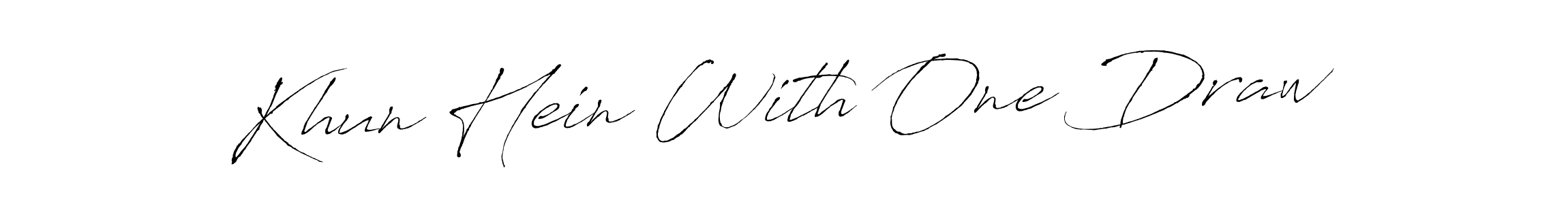 Create a beautiful signature design for name Khun Hein With One Draw. With this signature (Antro_Vectra) fonts, you can make a handwritten signature for free. Khun Hein With One Draw signature style 6 images and pictures png