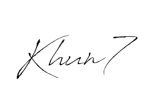 Also we have Khun7 name is the best signature style. Create professional handwritten signature collection using Antro_Vectra autograph style. Khun7 signature style 6 images and pictures png