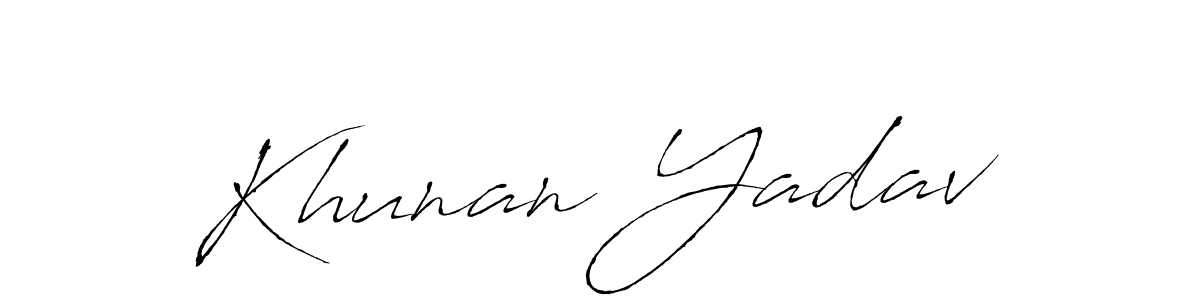 How to make Khunan Yadav signature? Antro_Vectra is a professional autograph style. Create handwritten signature for Khunan Yadav name. Khunan Yadav signature style 6 images and pictures png