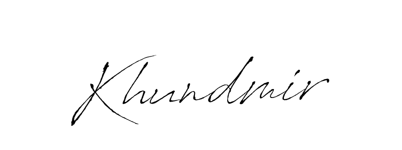 Make a beautiful signature design for name Khundmir. With this signature (Antro_Vectra) style, you can create a handwritten signature for free. Khundmir signature style 6 images and pictures png