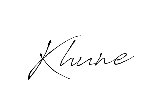 Create a beautiful signature design for name Khune. With this signature (Antro_Vectra) fonts, you can make a handwritten signature for free. Khune signature style 6 images and pictures png