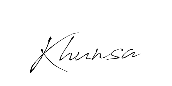 Make a beautiful signature design for name Khunsa. Use this online signature maker to create a handwritten signature for free. Khunsa signature style 6 images and pictures png