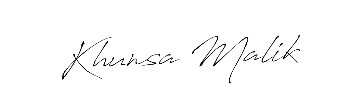 Also we have Khunsa Malik name is the best signature style. Create professional handwritten signature collection using Antro_Vectra autograph style. Khunsa Malik signature style 6 images and pictures png