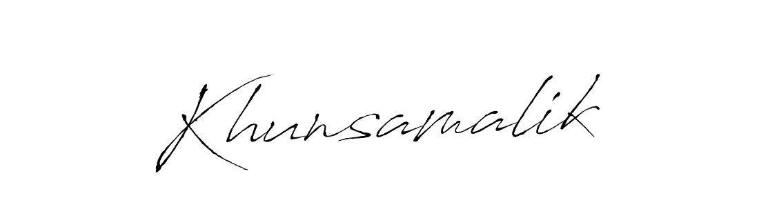 Once you've used our free online signature maker to create your best signature Antro_Vectra style, it's time to enjoy all of the benefits that Khunsamalik name signing documents. Khunsamalik signature style 6 images and pictures png