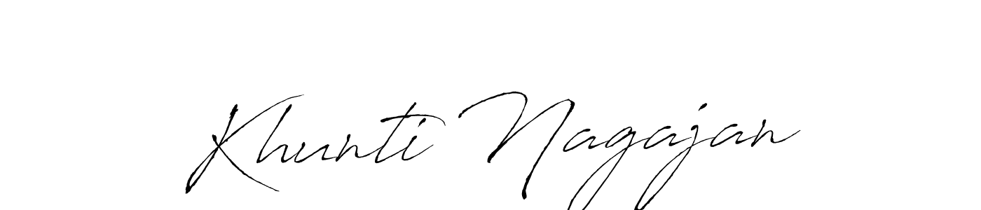 You can use this online signature creator to create a handwritten signature for the name Khunti Nagajan. This is the best online autograph maker. Khunti Nagajan signature style 6 images and pictures png