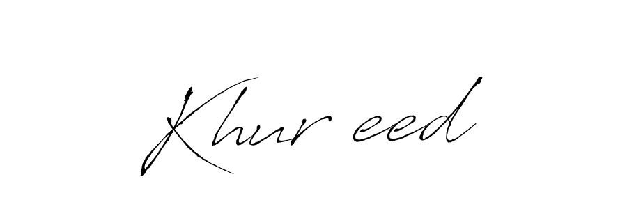 You should practise on your own different ways (Antro_Vectra) to write your name (Khurشeed) in signature. don't let someone else do it for you. Khurشeed signature style 6 images and pictures png