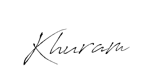 Khuram stylish signature style. Best Handwritten Sign (Antro_Vectra) for my name. Handwritten Signature Collection Ideas for my name Khuram. Khuram signature style 6 images and pictures png