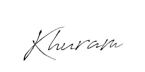 Khuram stylish signature style. Best Handwritten Sign (Antro_Vectra) for my name. Handwritten Signature Collection Ideas for my name Khuram. Khuram signature style 6 images and pictures png