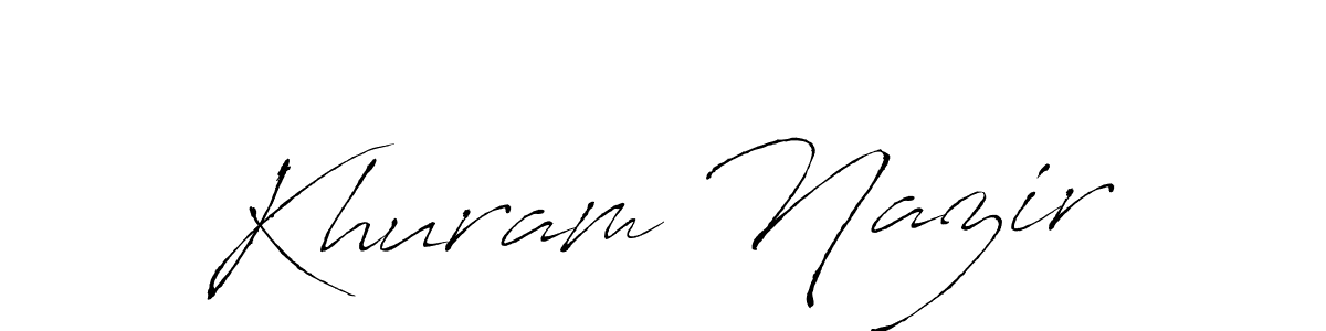 Create a beautiful signature design for name Khuram Nazir. With this signature (Antro_Vectra) fonts, you can make a handwritten signature for free. Khuram Nazir signature style 6 images and pictures png