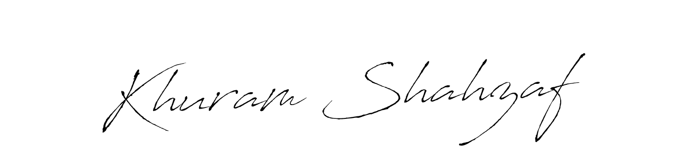 Design your own signature with our free online signature maker. With this signature software, you can create a handwritten (Antro_Vectra) signature for name Khuram Shahzaf. Khuram Shahzaf signature style 6 images and pictures png