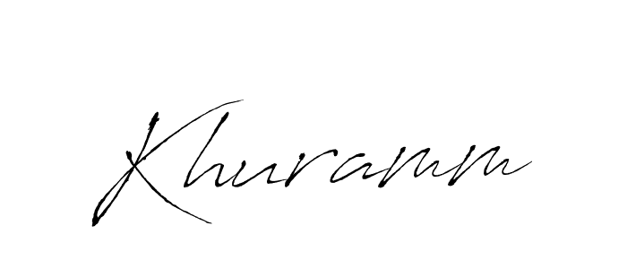 Design your own signature with our free online signature maker. With this signature software, you can create a handwritten (Antro_Vectra) signature for name Khuramm. Khuramm signature style 6 images and pictures png